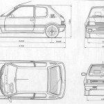 Peugeot 205 blueprint