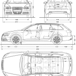 Audi S6 blueprint