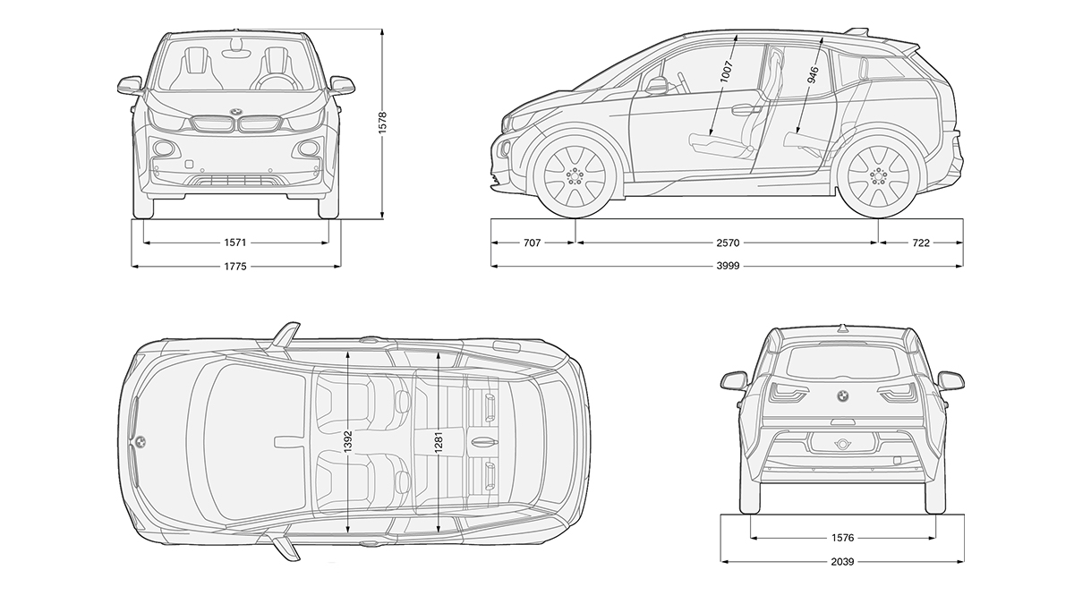 BMW i3 blueprint