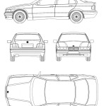 BMW E36 blueprint