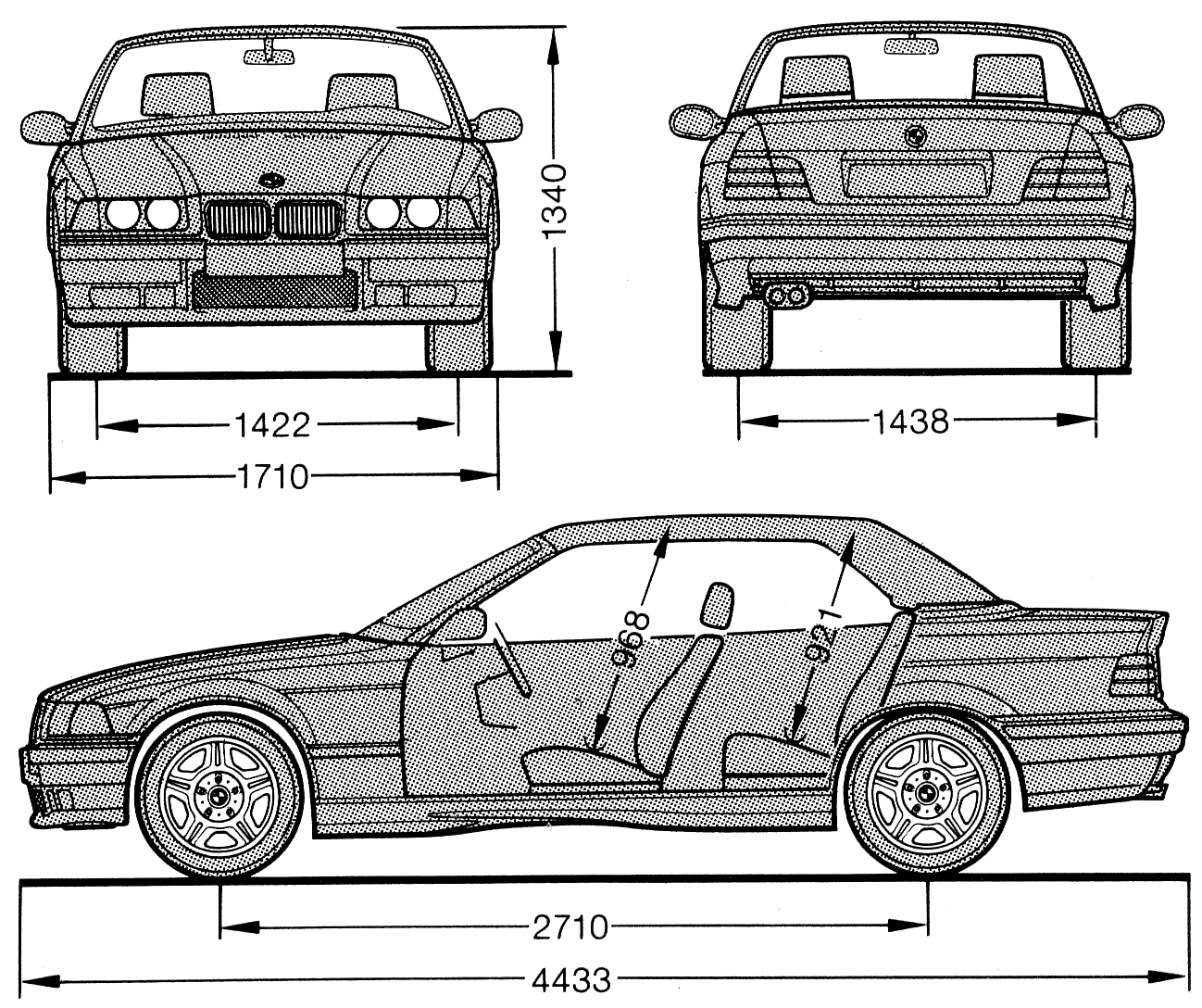 BMW E36 blueprint