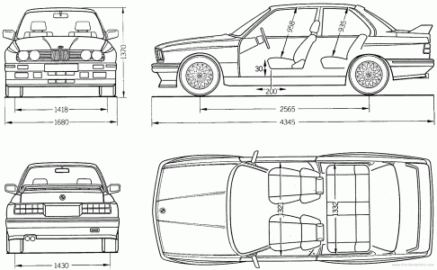 BMW E30 blueprint