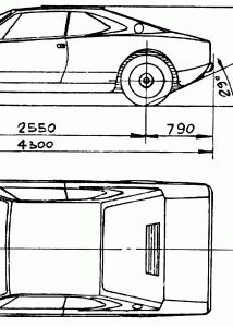 Ferrari Dino 308 blueprint