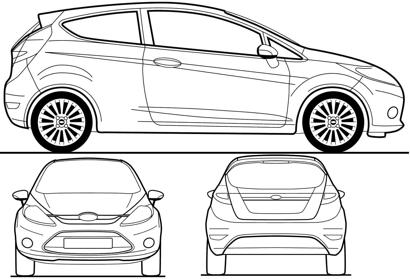 Ford Fiesta blueprint