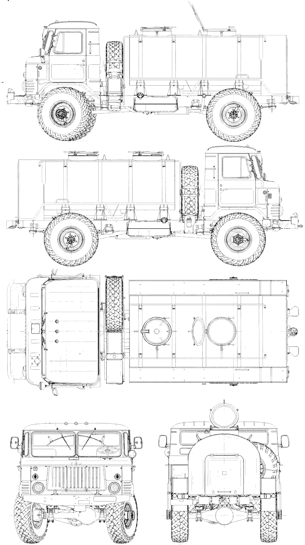 GAZ-66 blueprint