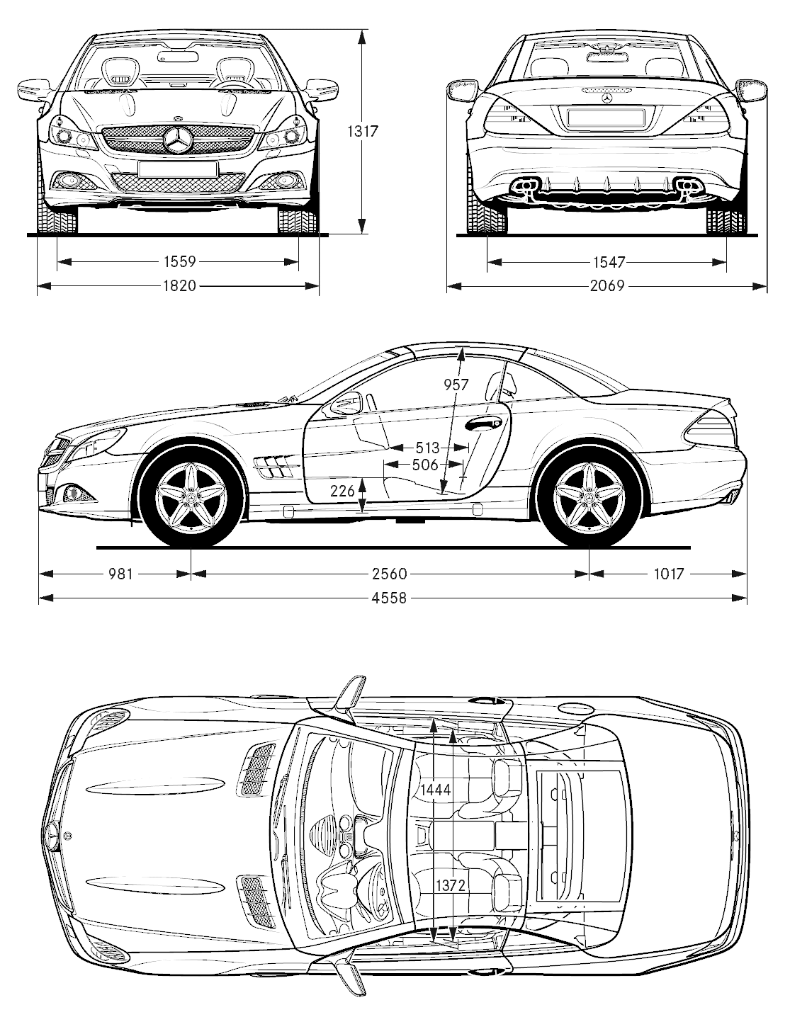 Mercedes-Benz SL-Class blueprint