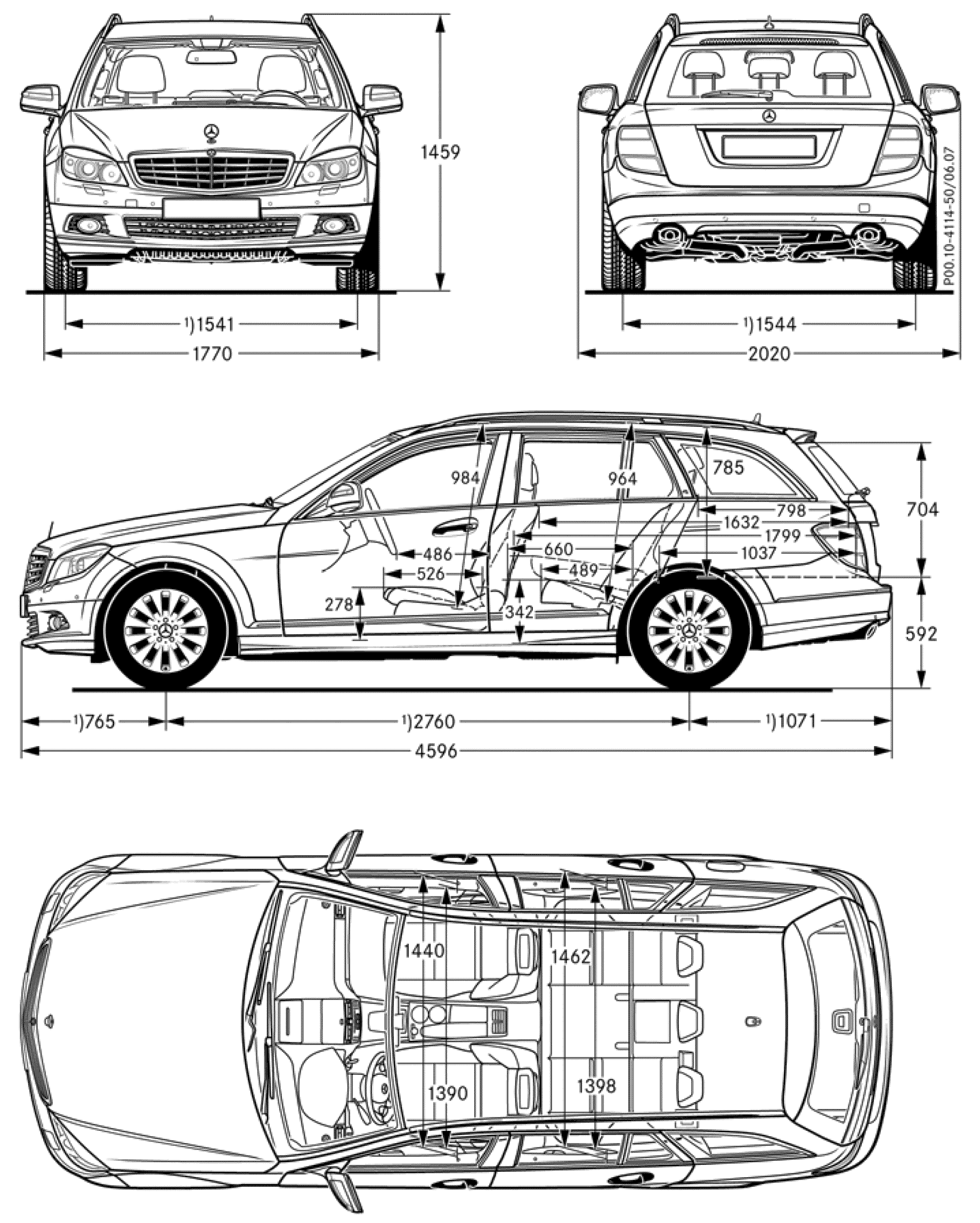 Mercedes-Benz C-Class blueprint