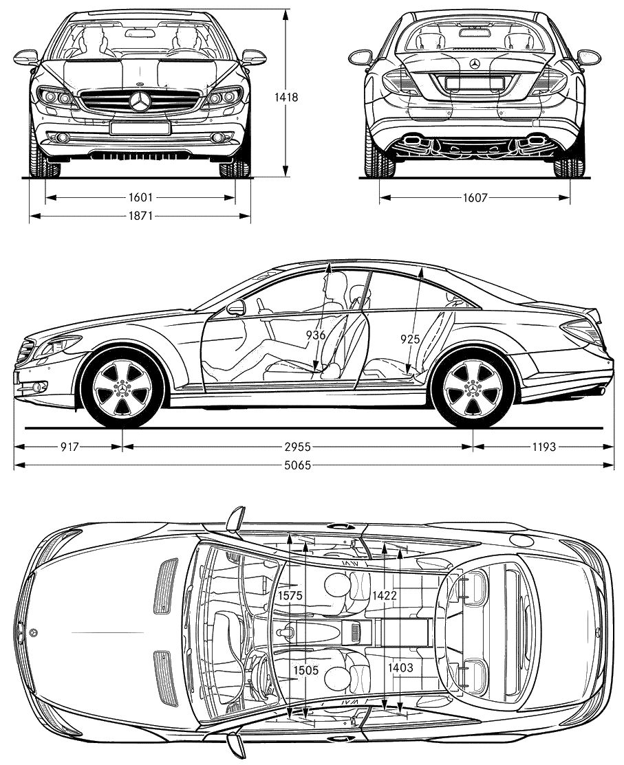 Mercedes-Benz CL-class blueprint