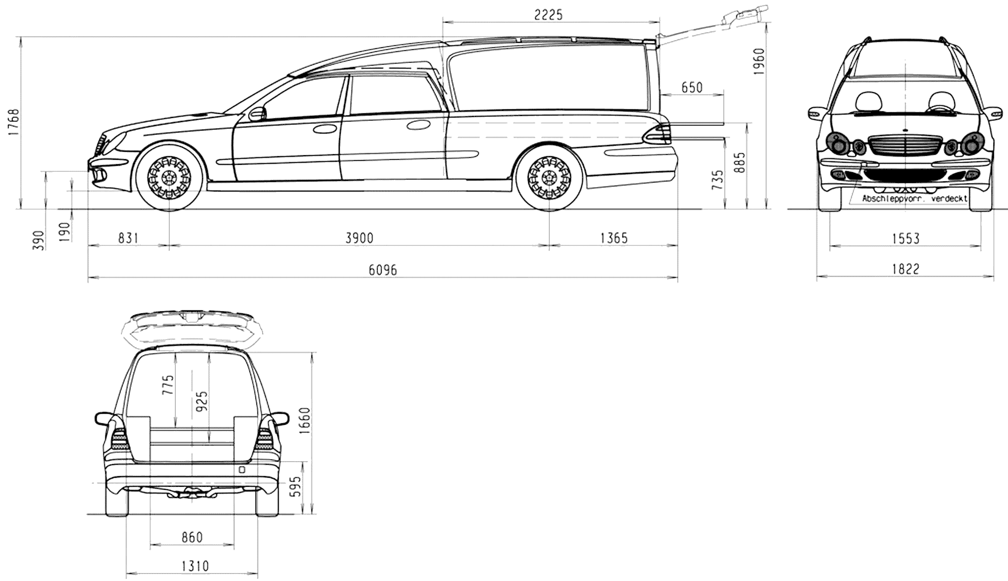 Mercedes-Benz Hearse blueprint