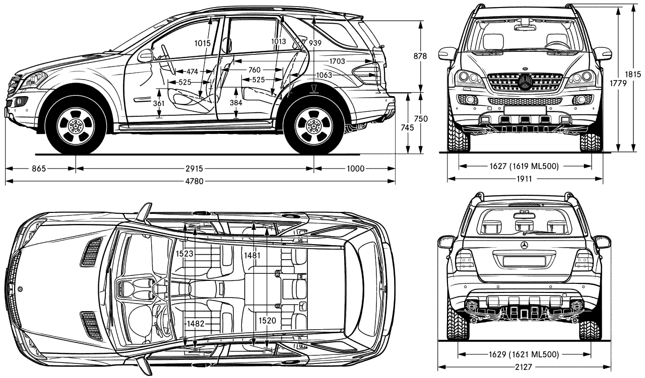 Mercedes-Benz M-Class blueprint
