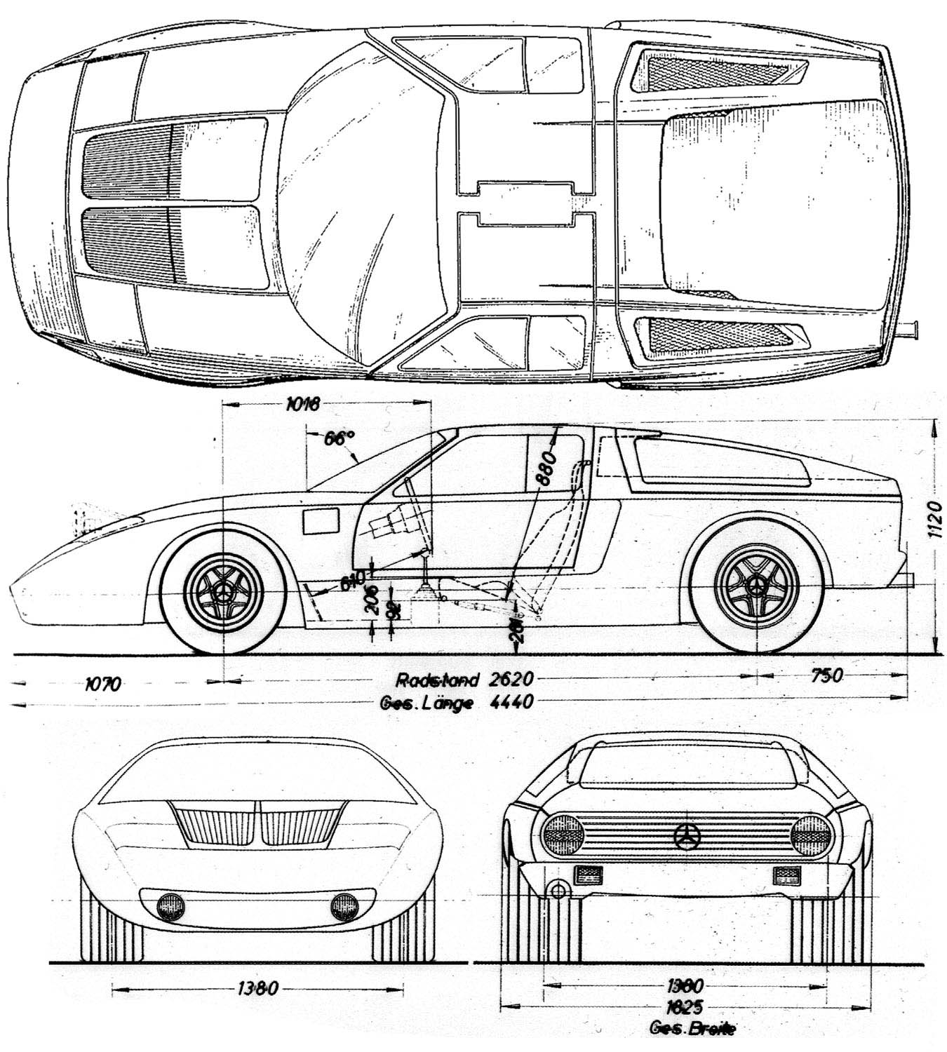 Mercedes-Benz C111 blueprint