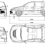 Mitsubishi Lancer Evolution blueprint