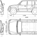 Mitsubishi Pajero blueprint