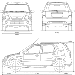 Subaru Justy blueprint