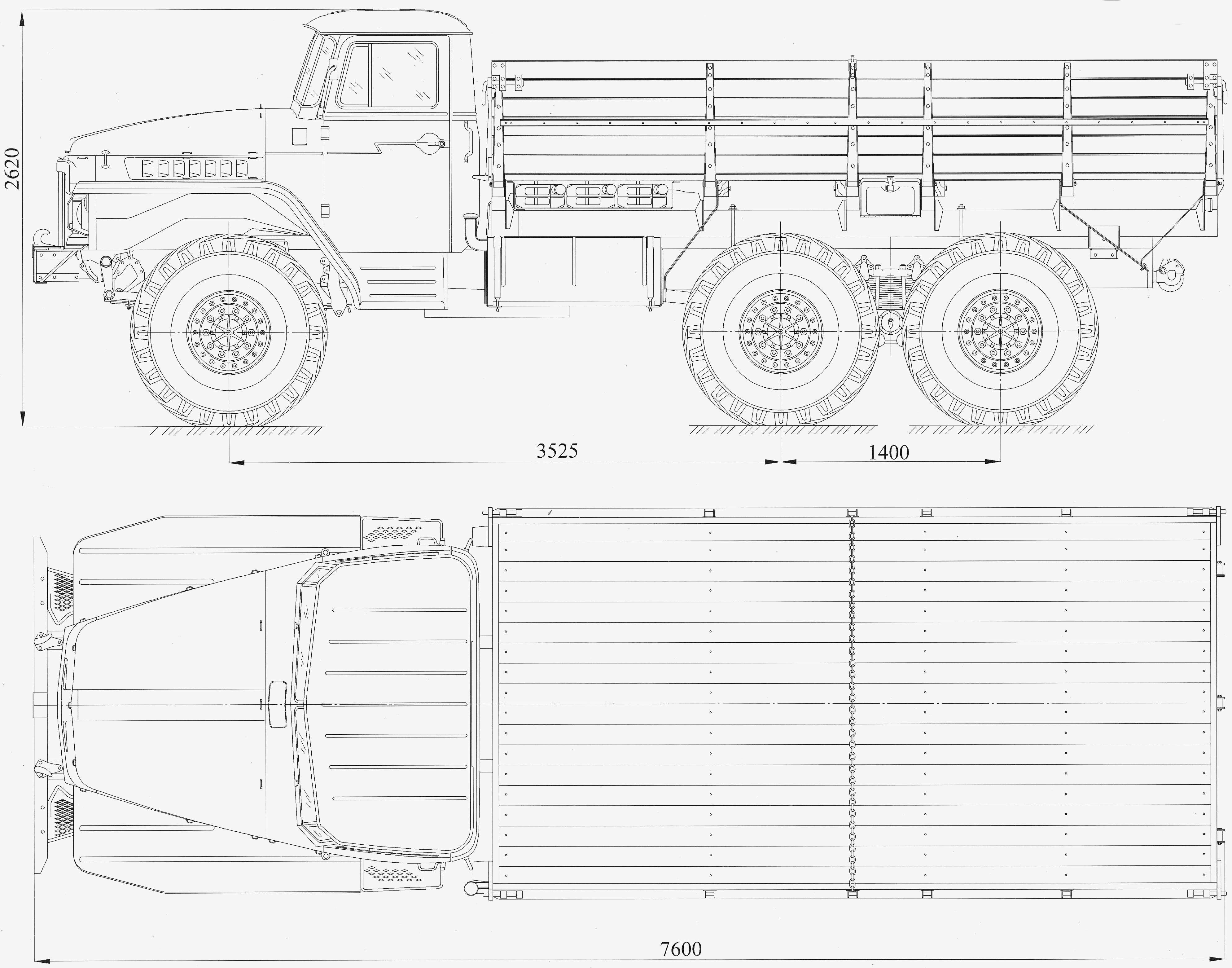 Ural 377 blueprint