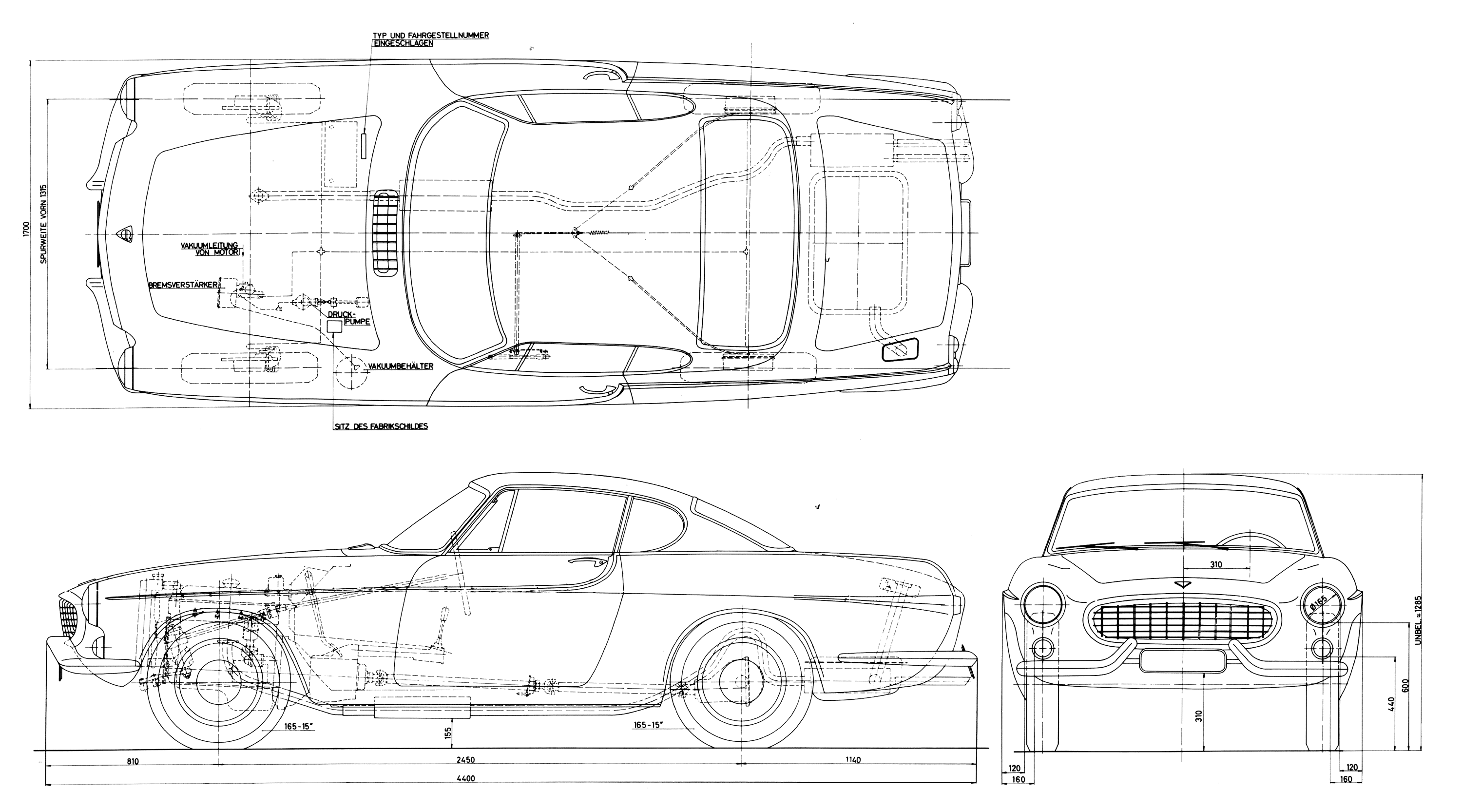 Volvo P1800 blueprint