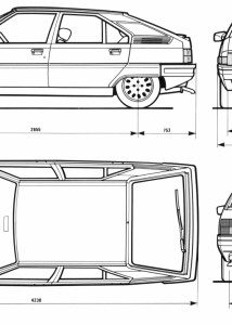 Citroën BX blueprint