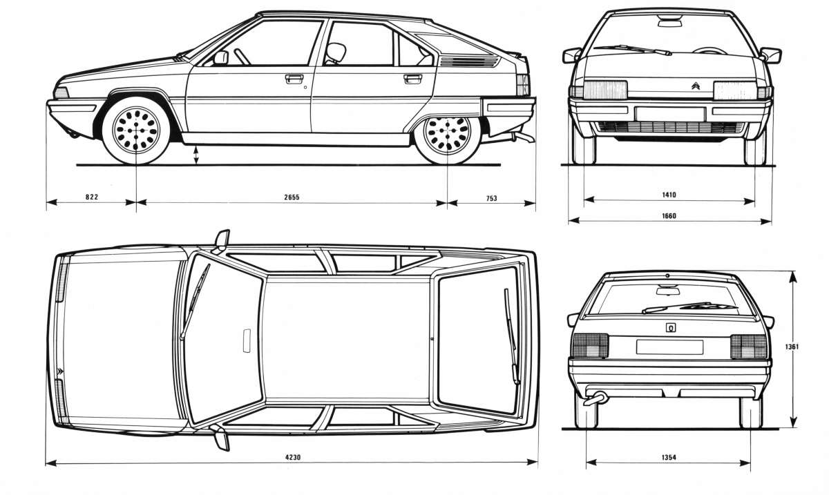 Citroën BX blueprint