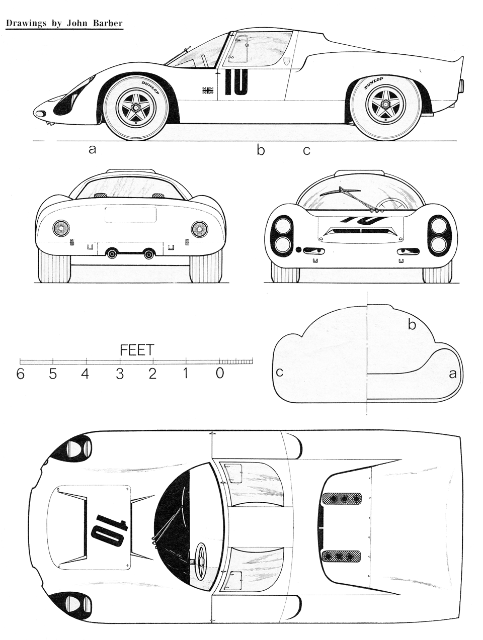 Porsche 910 blueprint