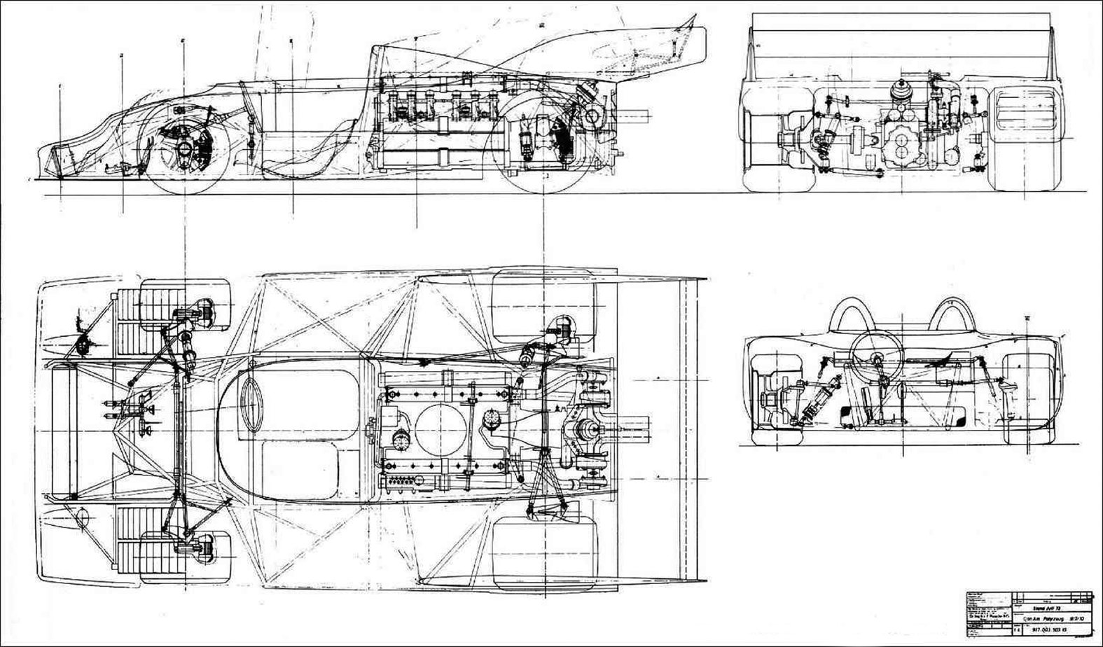 Porsche 917 blueprint