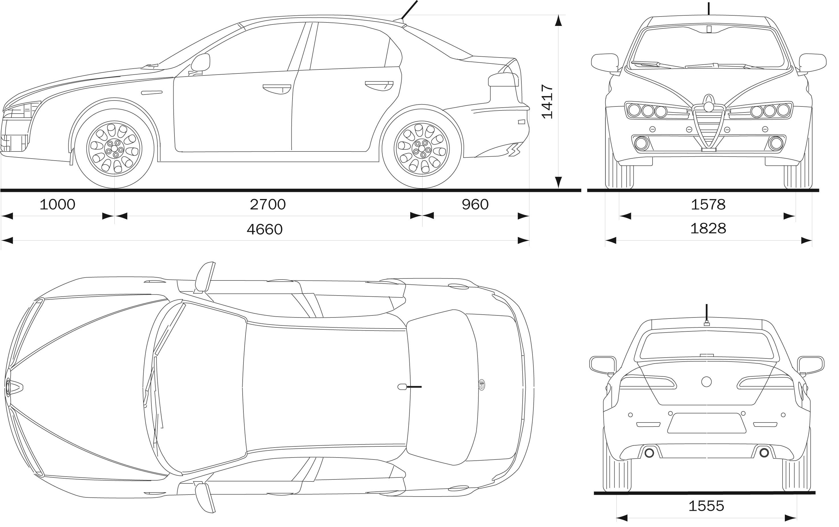 Alfa Romeo 159 blueprint