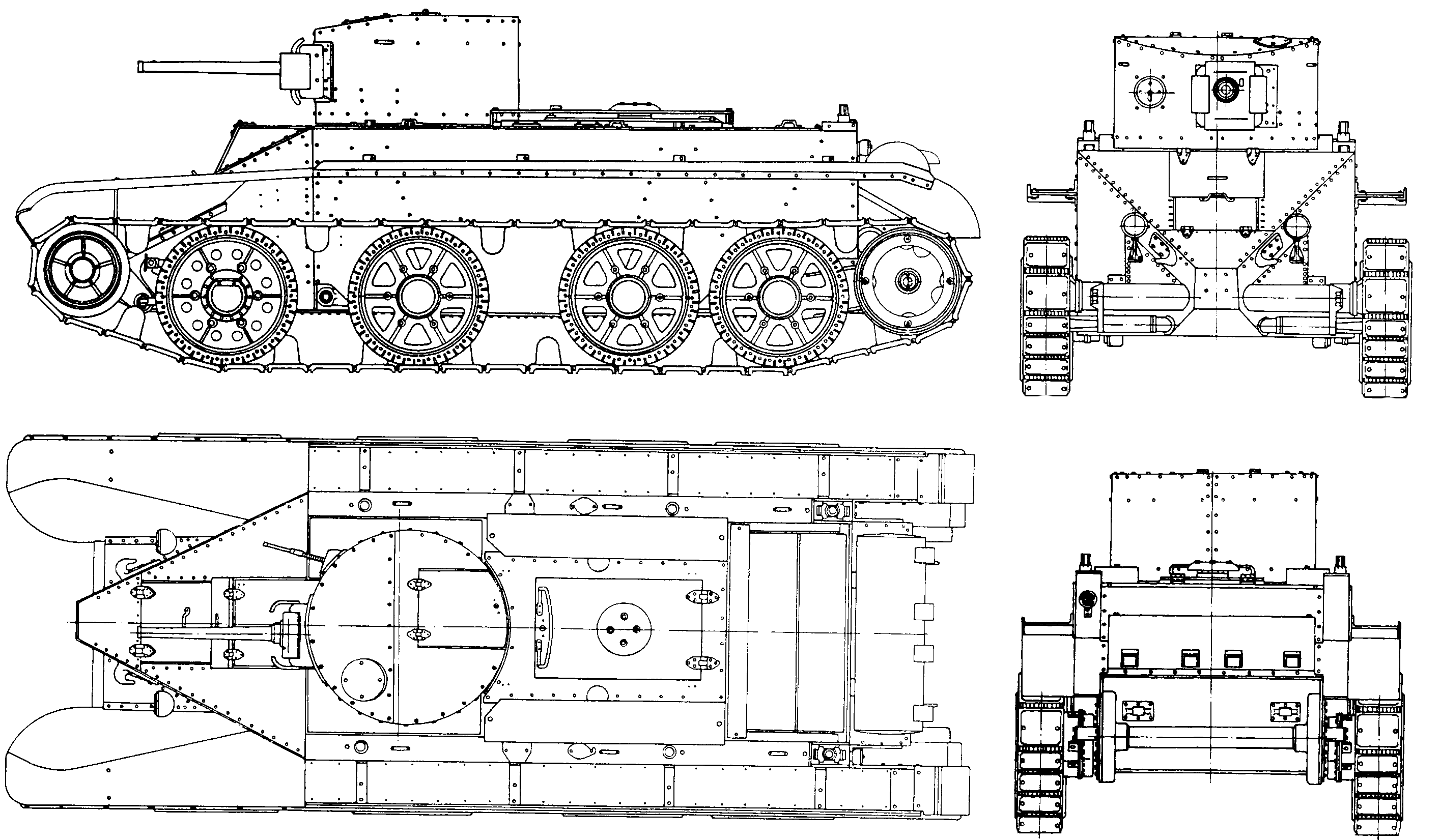 BT-2 tank blueprint