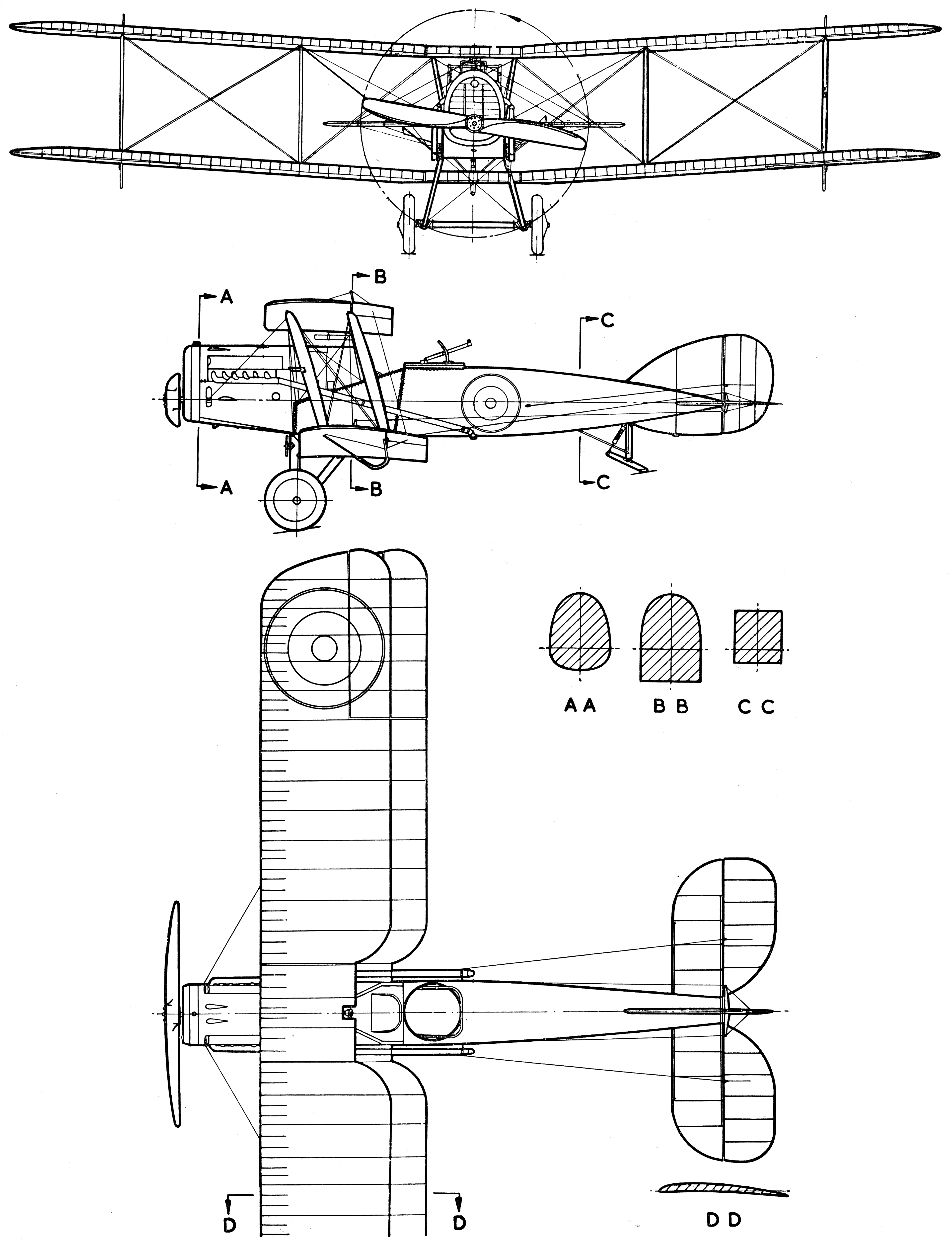 Bristol F.2 Fighter blueprint