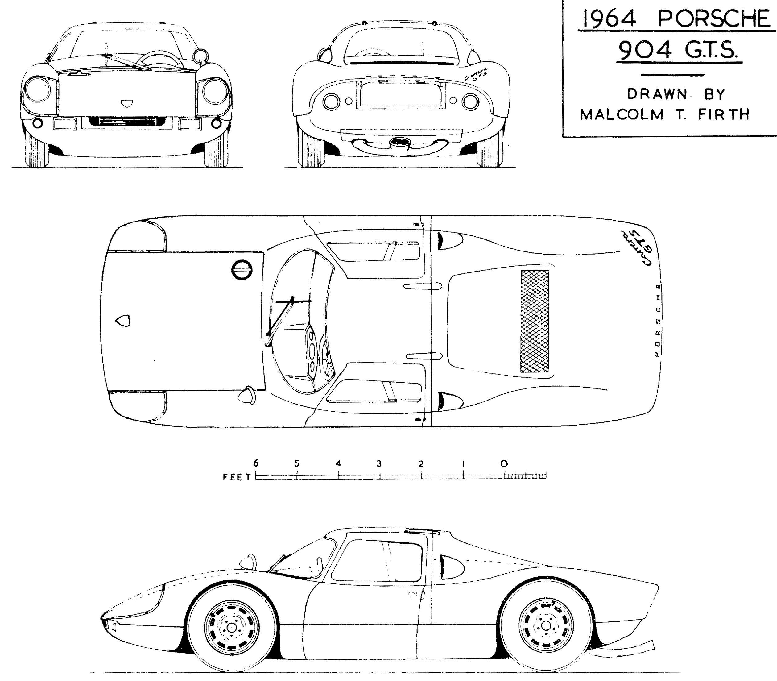 Porsche 904 blueprint