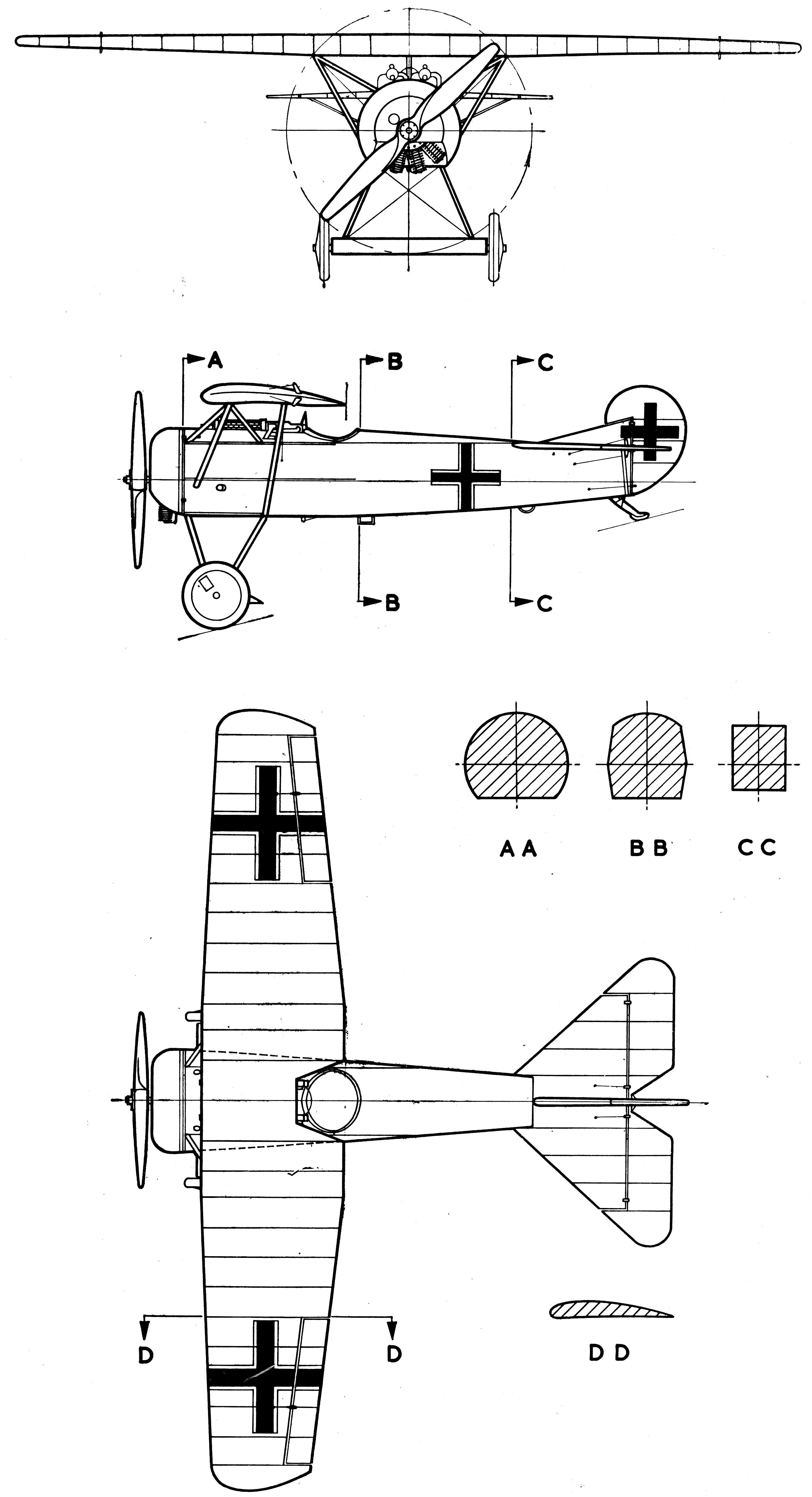Fokker D.VIII blueprint