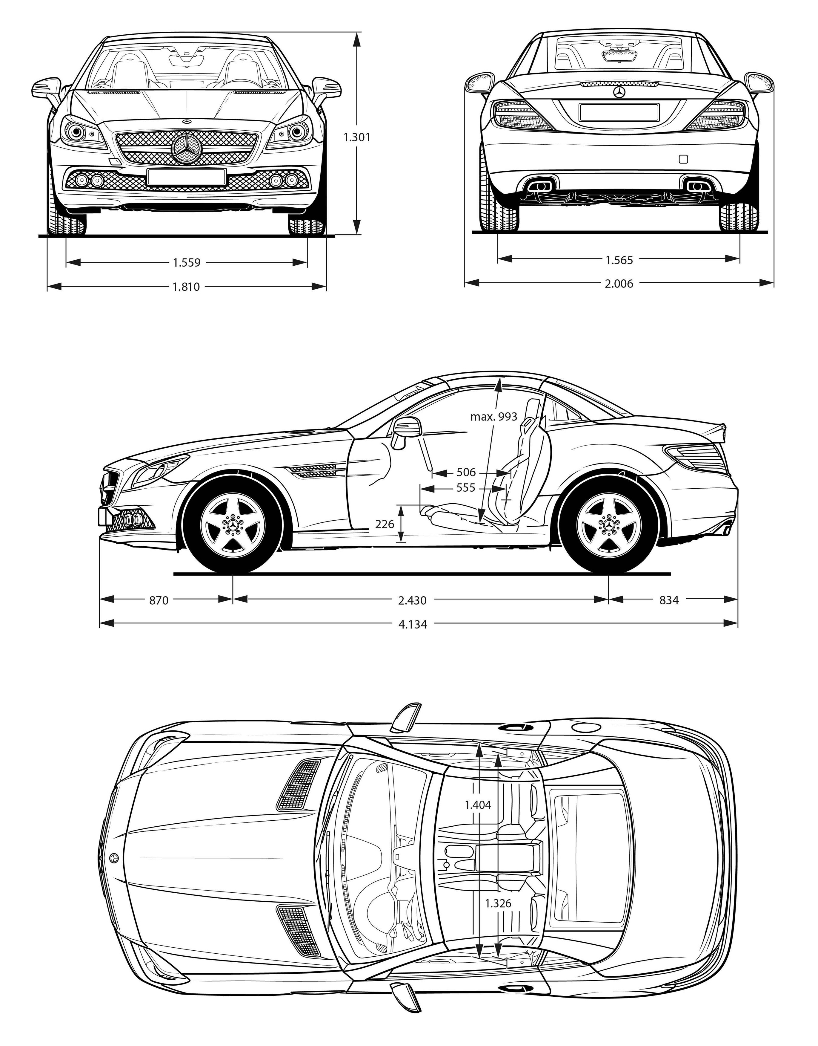 Mercedes-Benz SLK-Class blueprint