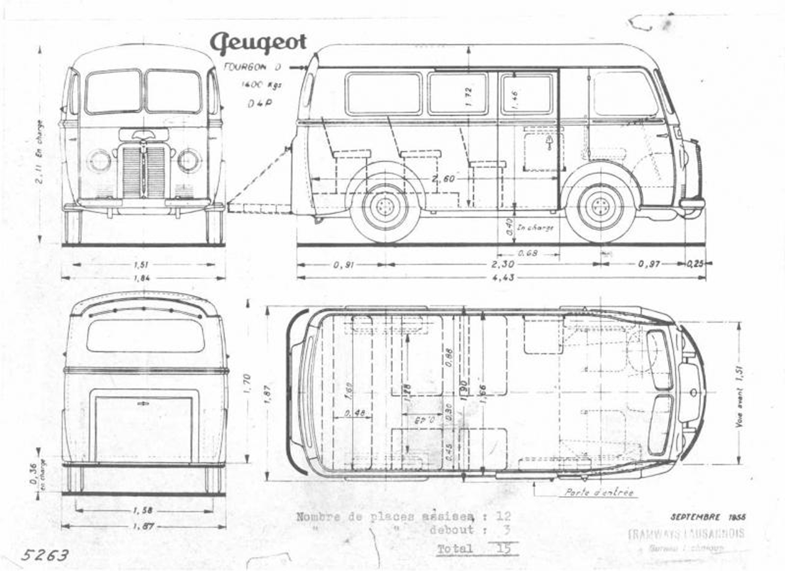 Peugeot D4 blueprint