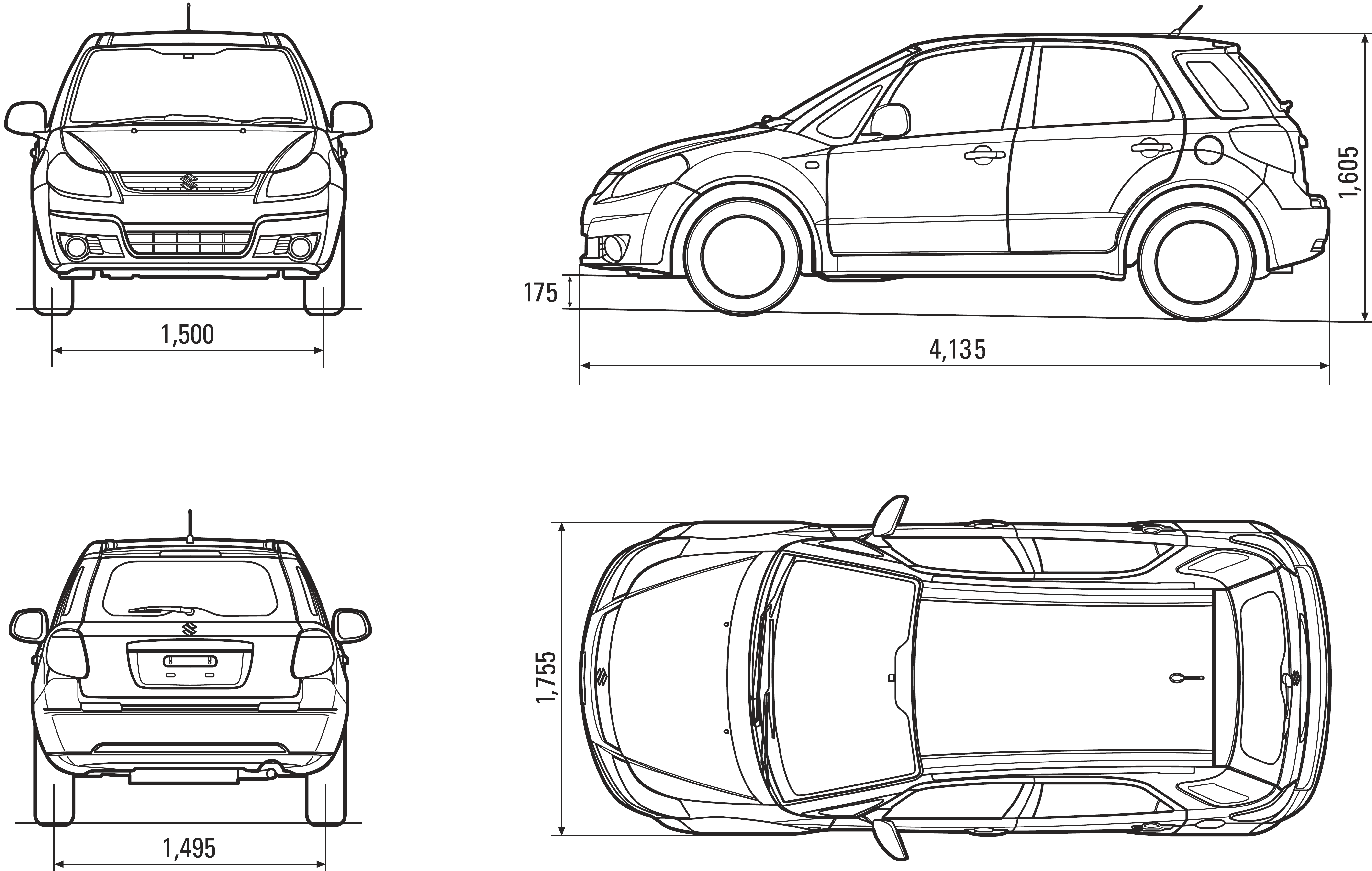 Suzuki SX4 blueprint