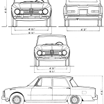 Alfa Romeo Giulia blueprint