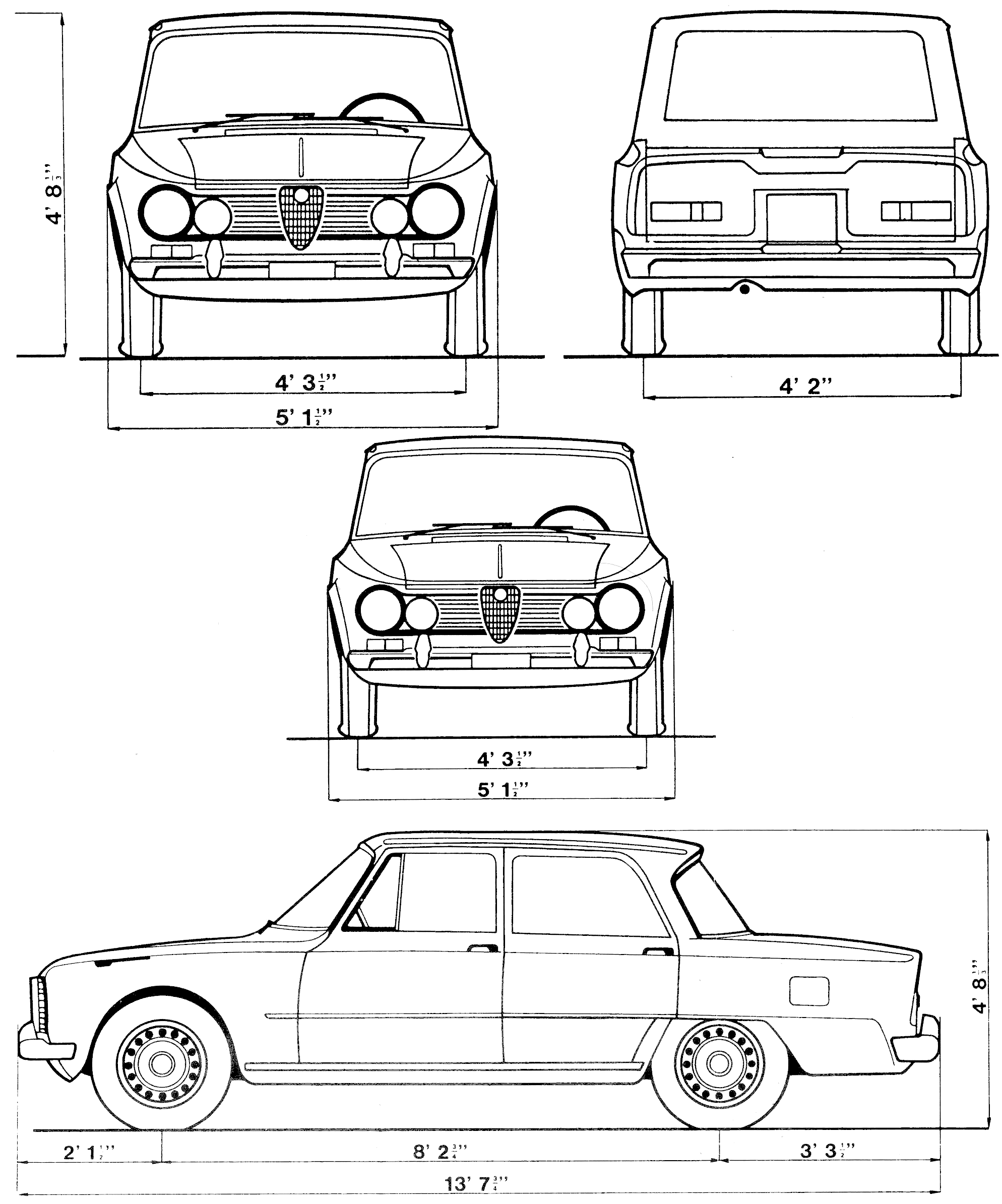 Alfa Romeo Giulia blueprint