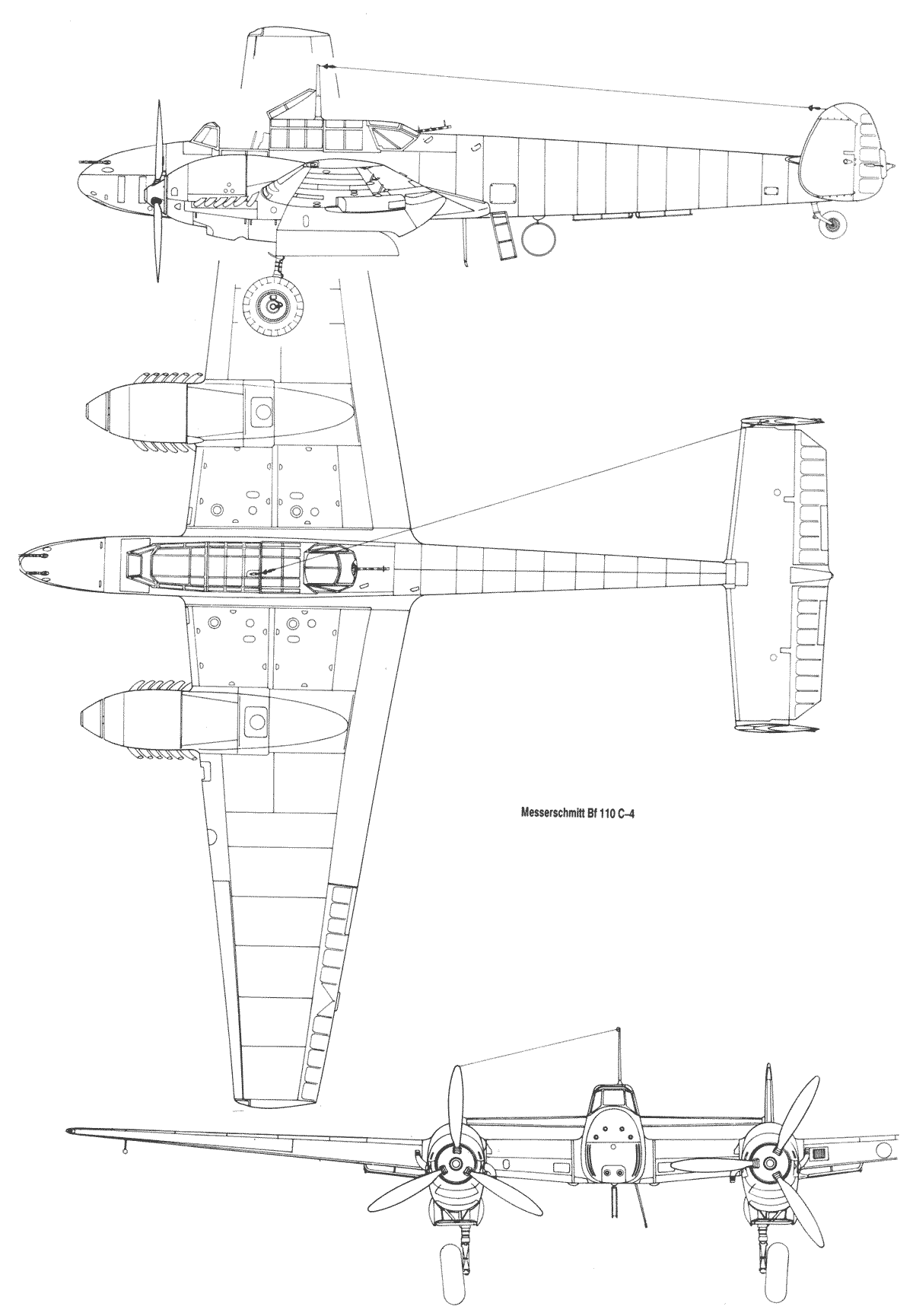 Bf 110 с blueprint