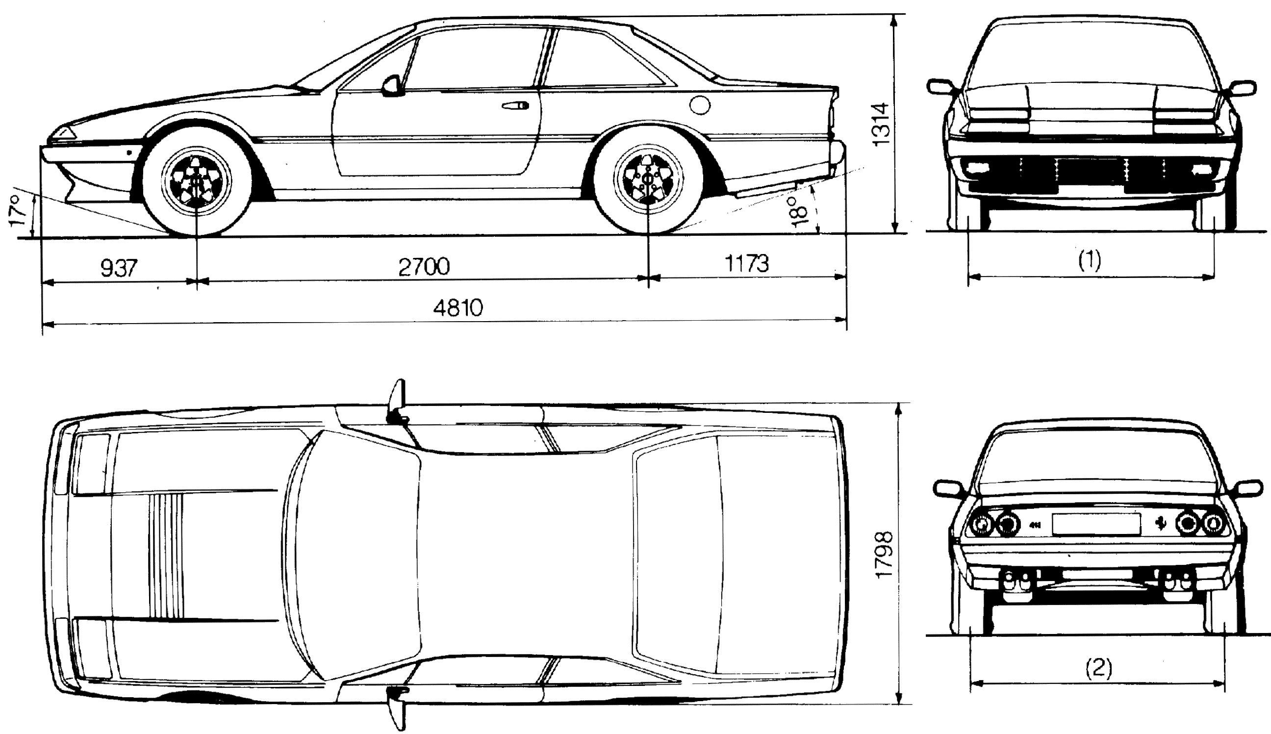Ferrari 412 blueprint