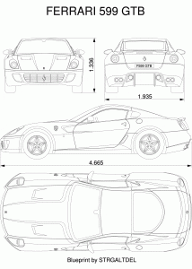 Ferrari 599 blueprint