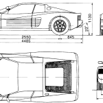 Ferrari Testarossa blueprint