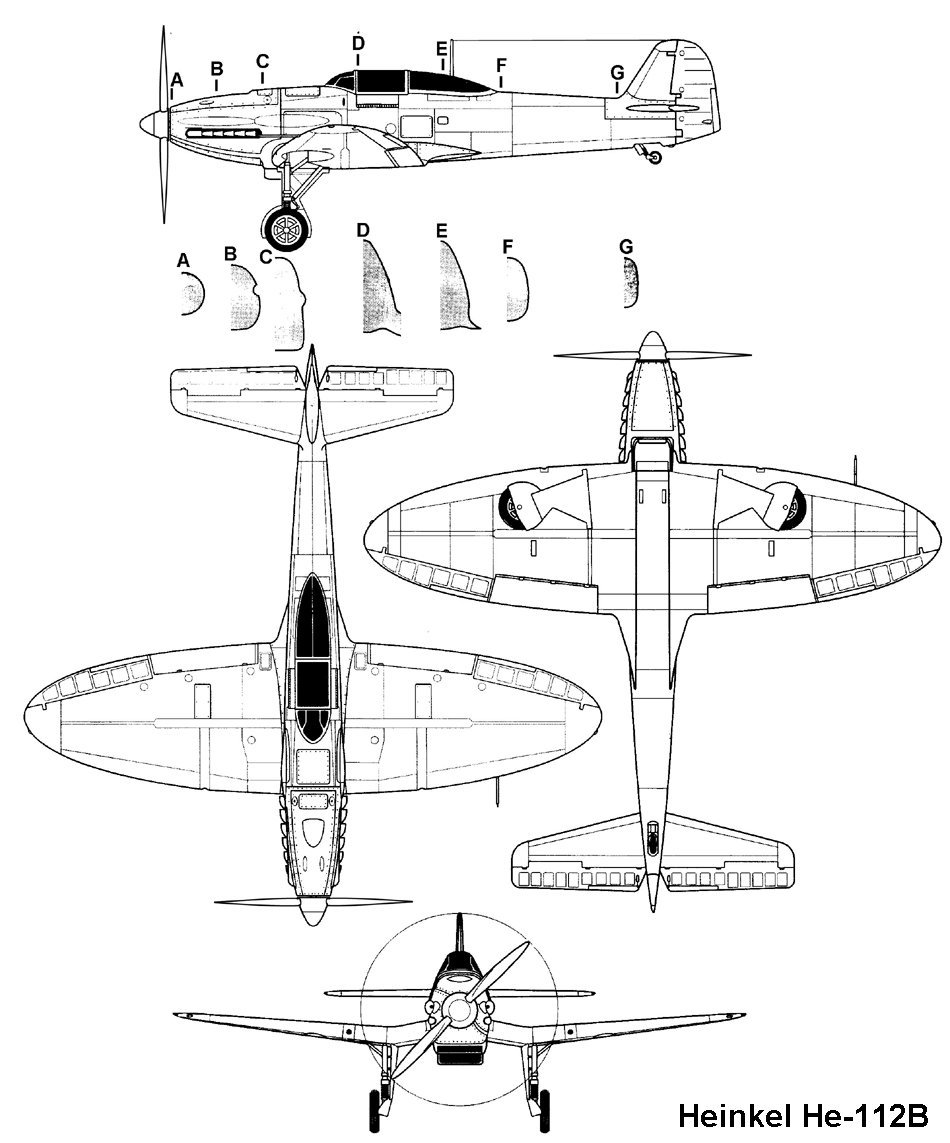 Heinkel He 112 blueprint