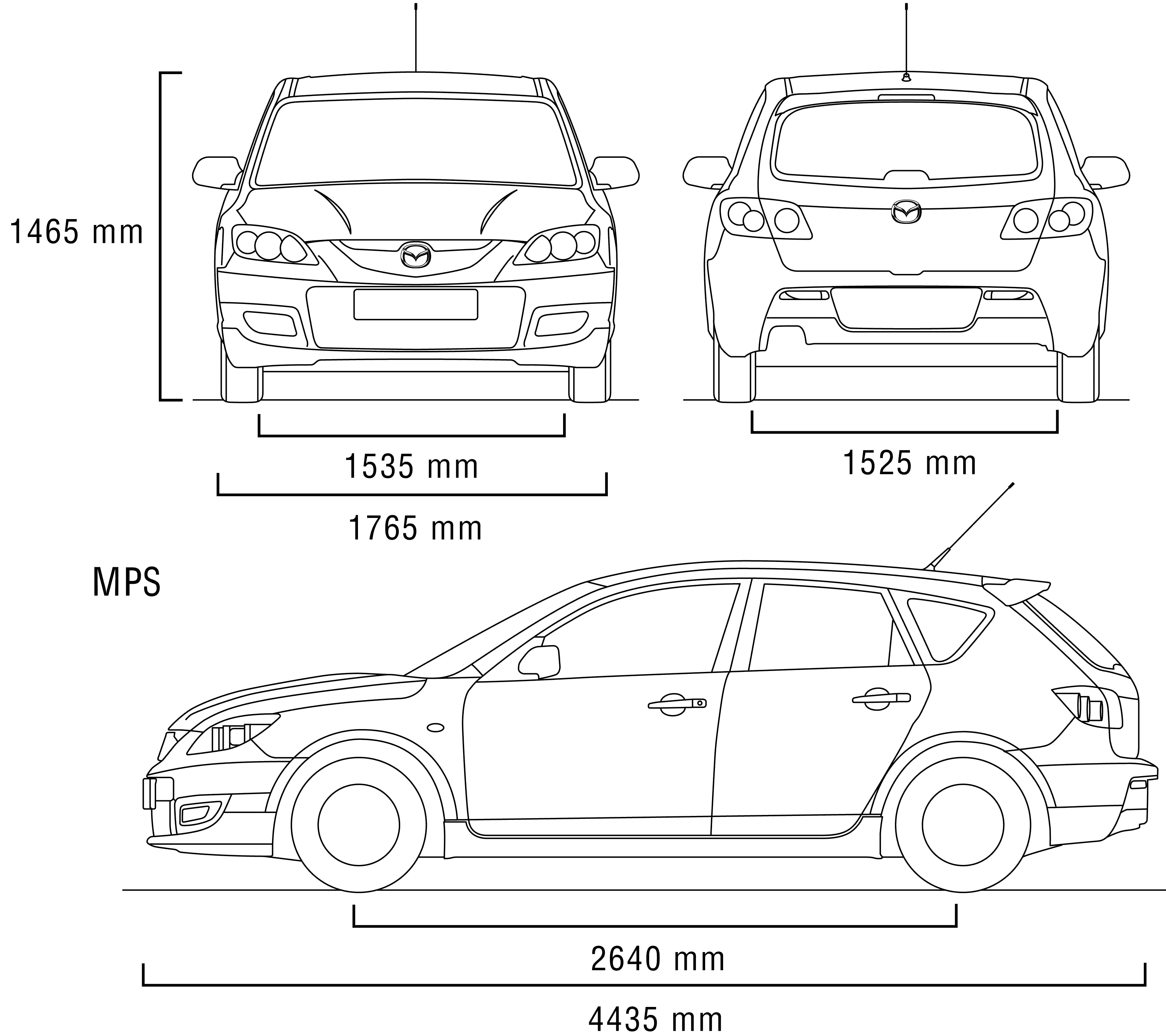 Mazda 3 blueprint