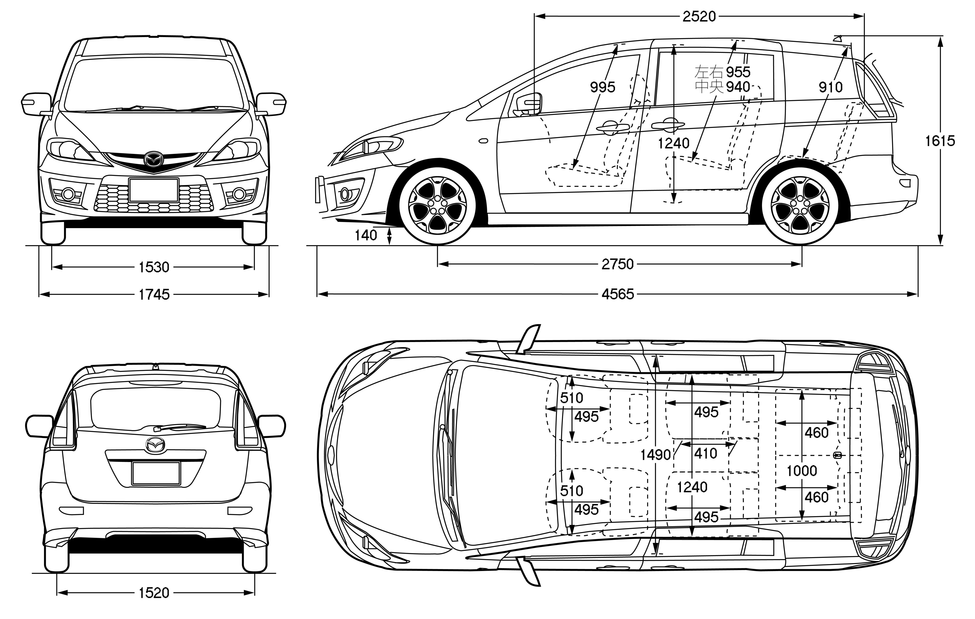Mazda Premacy blueprint