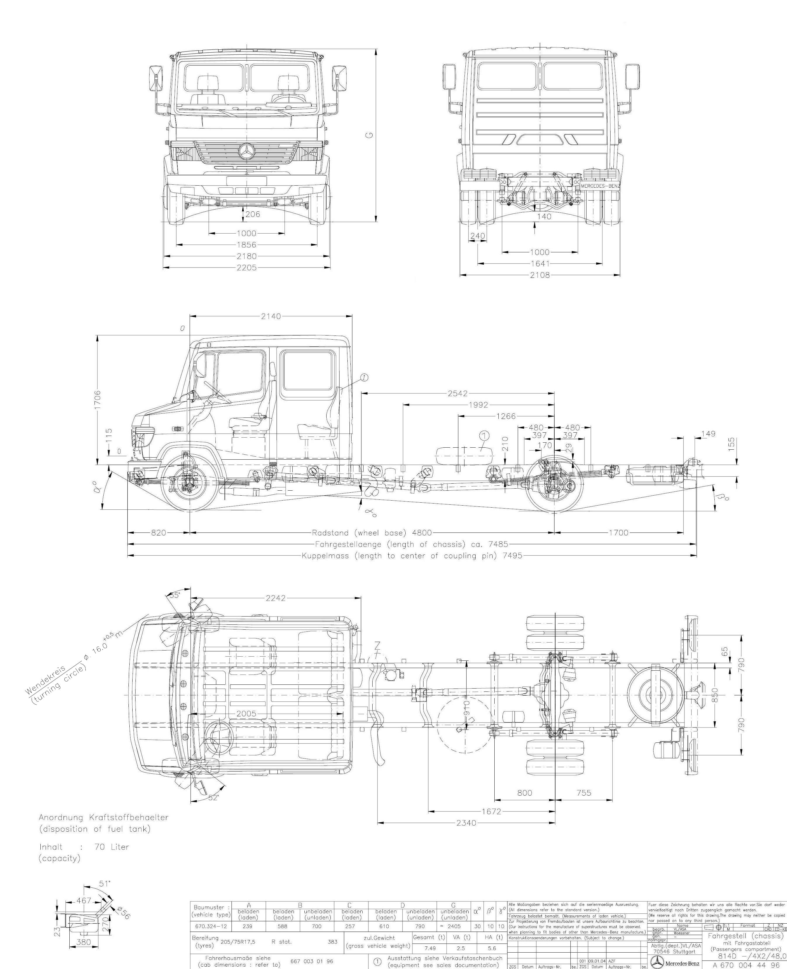 Mercedes-Benz Vario blueprint