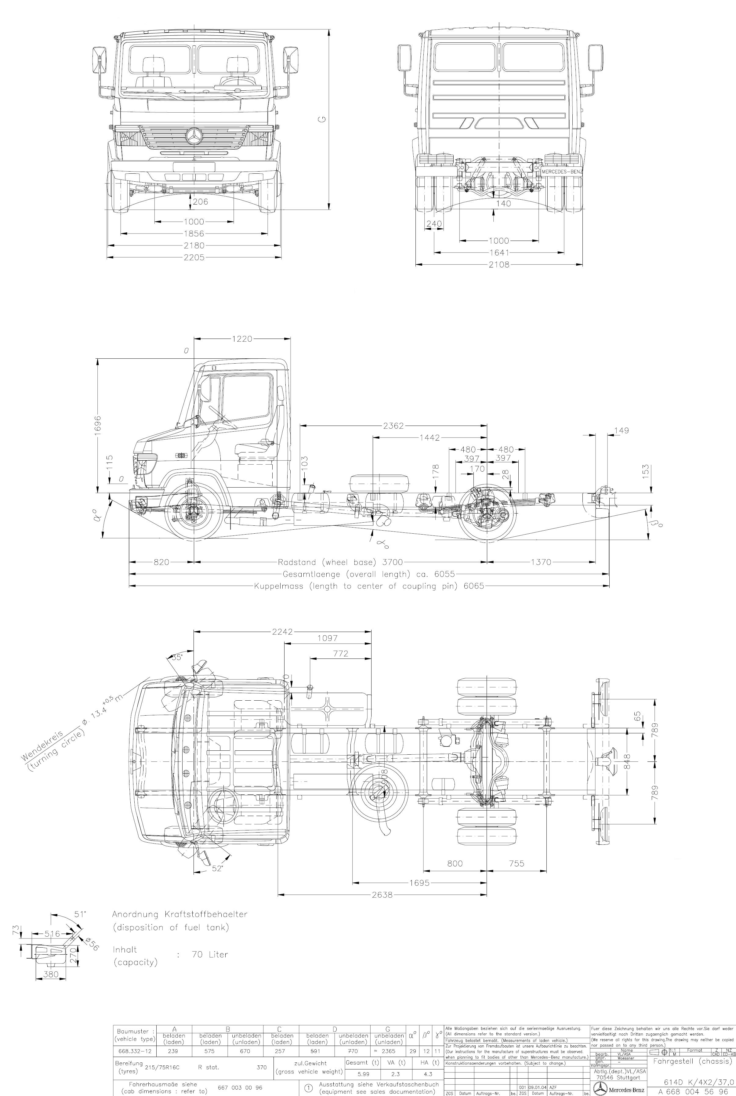 Mercedes-Benz Vario blueprint