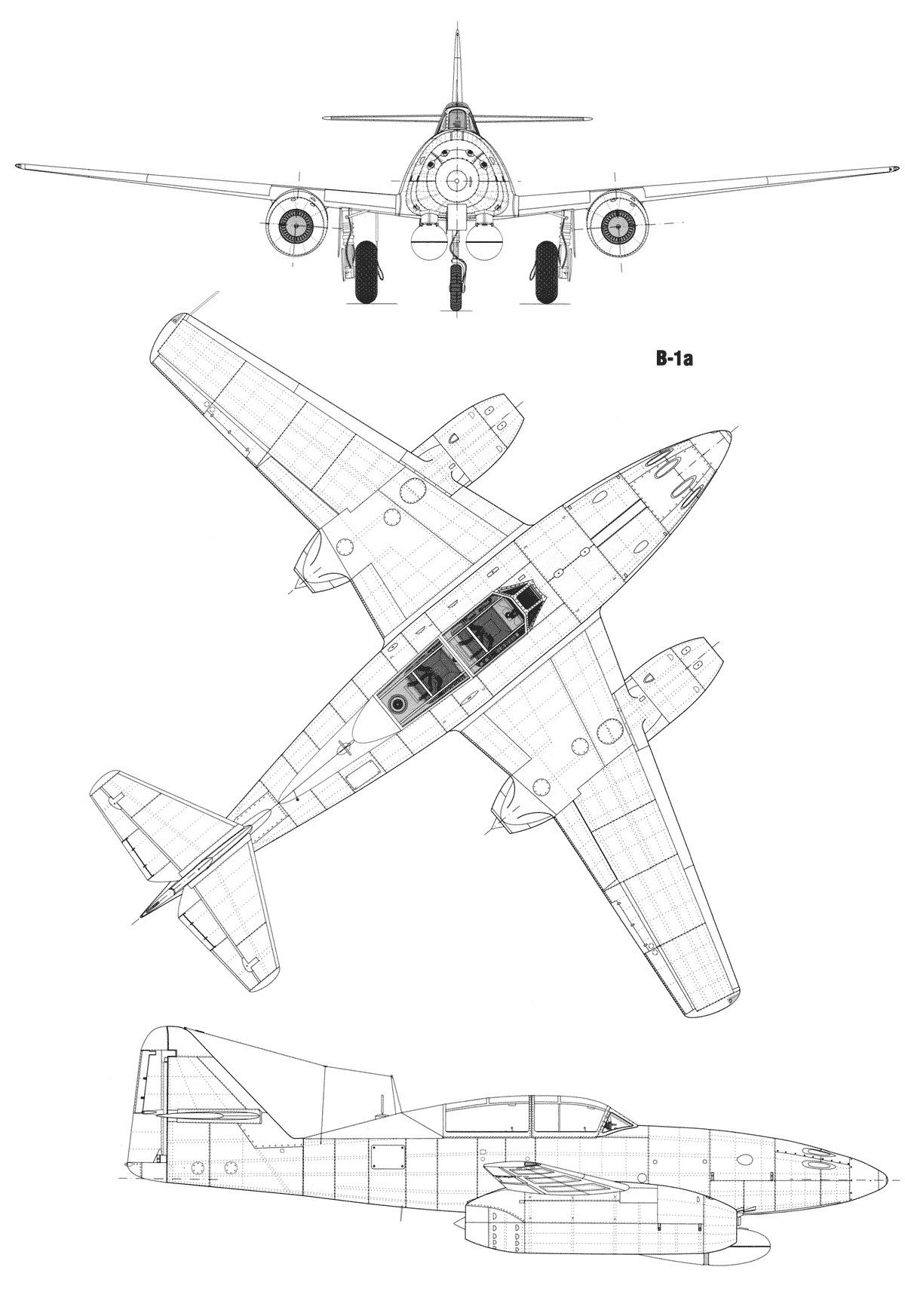 Me 262 Schwalbe blueprint