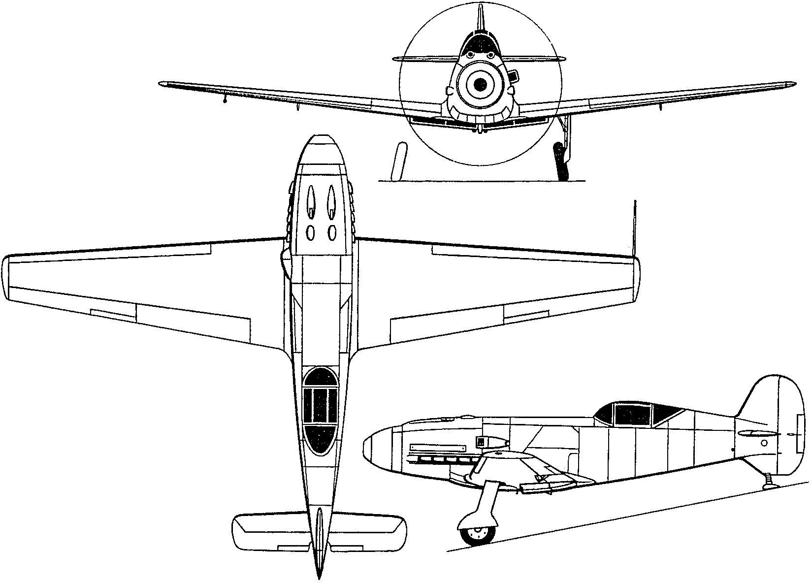 Messerschmitt Me 209 blueprint