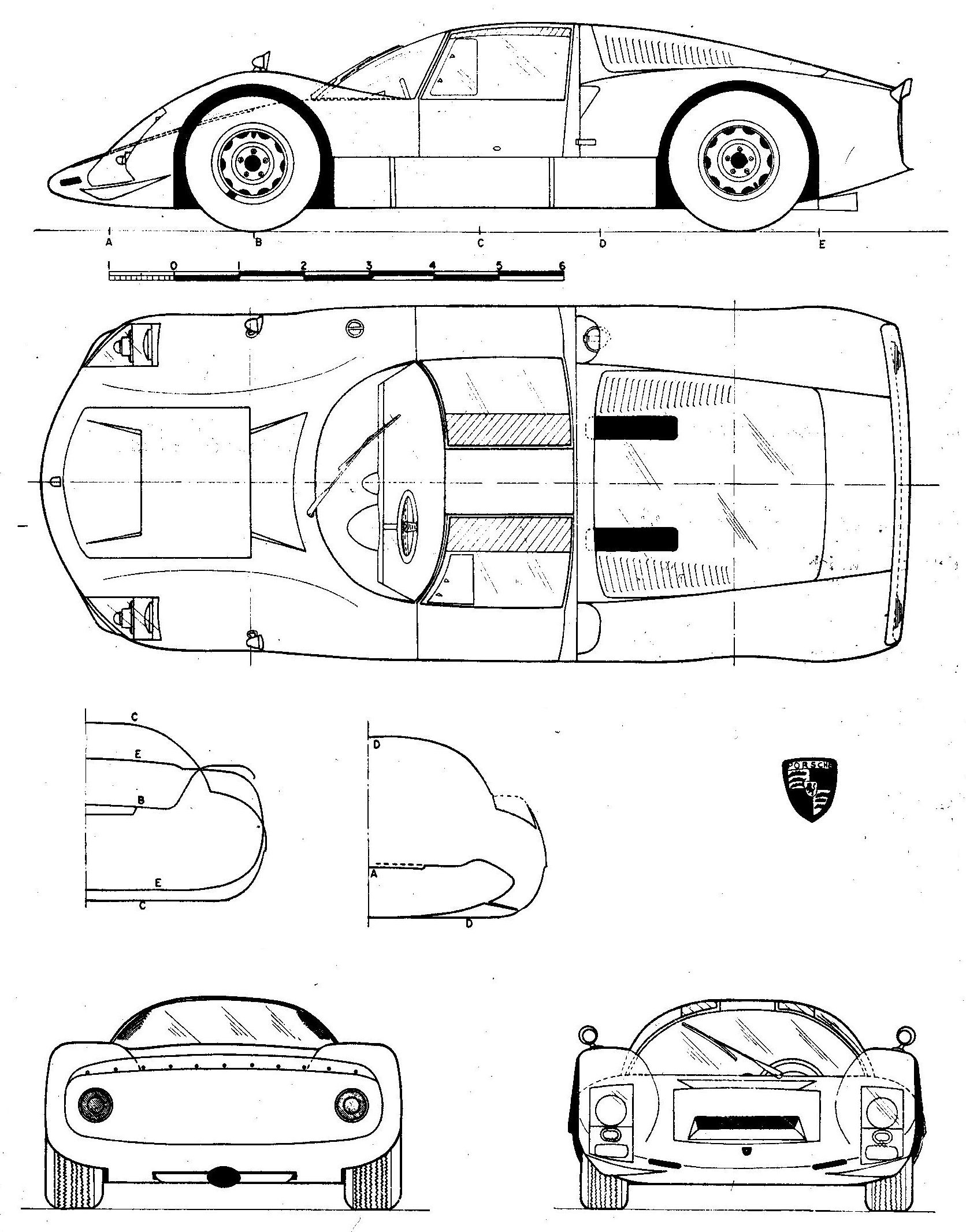 Porsche 906 blueprint
