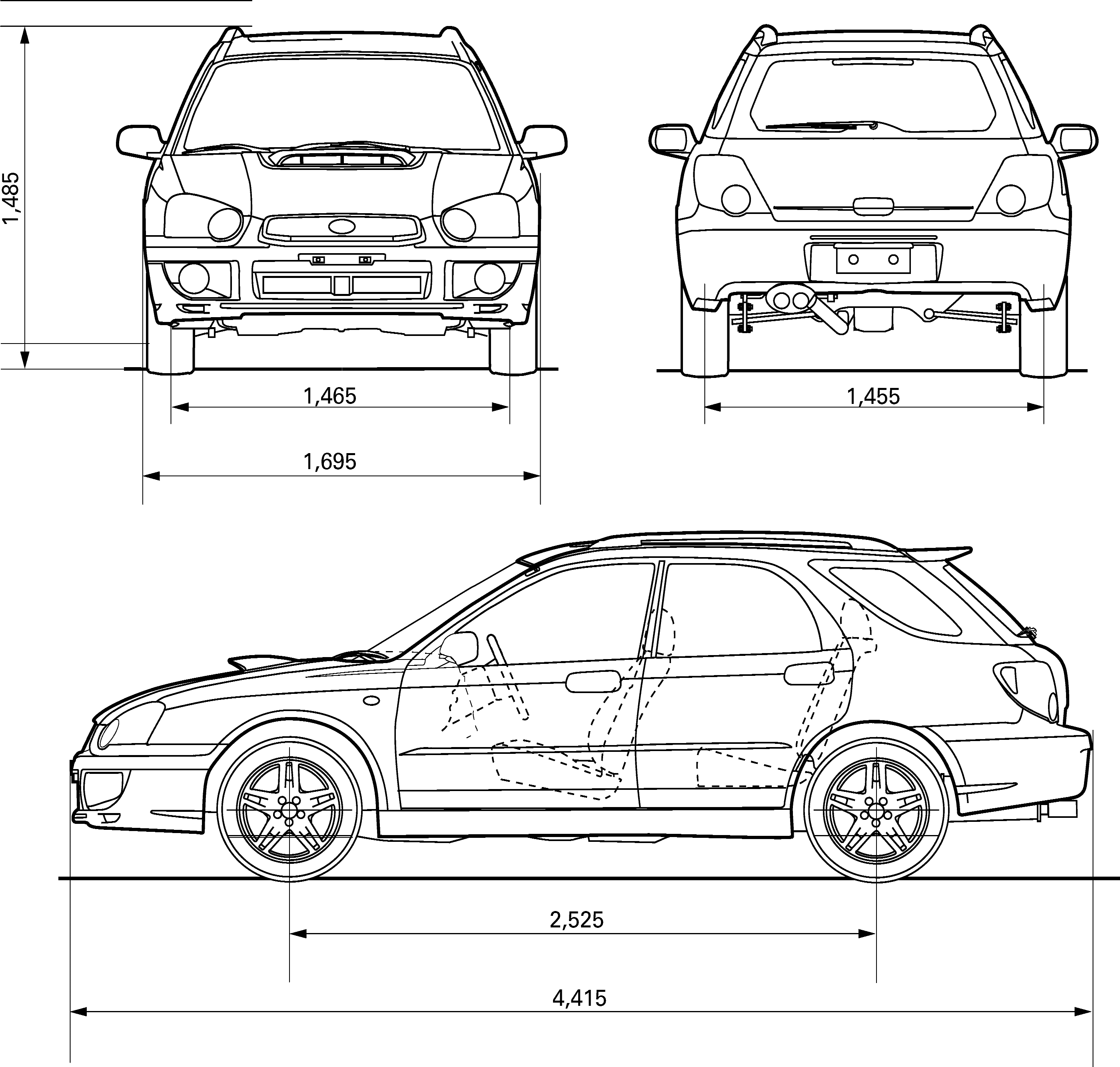 Subaru Impreza WRX blueprint