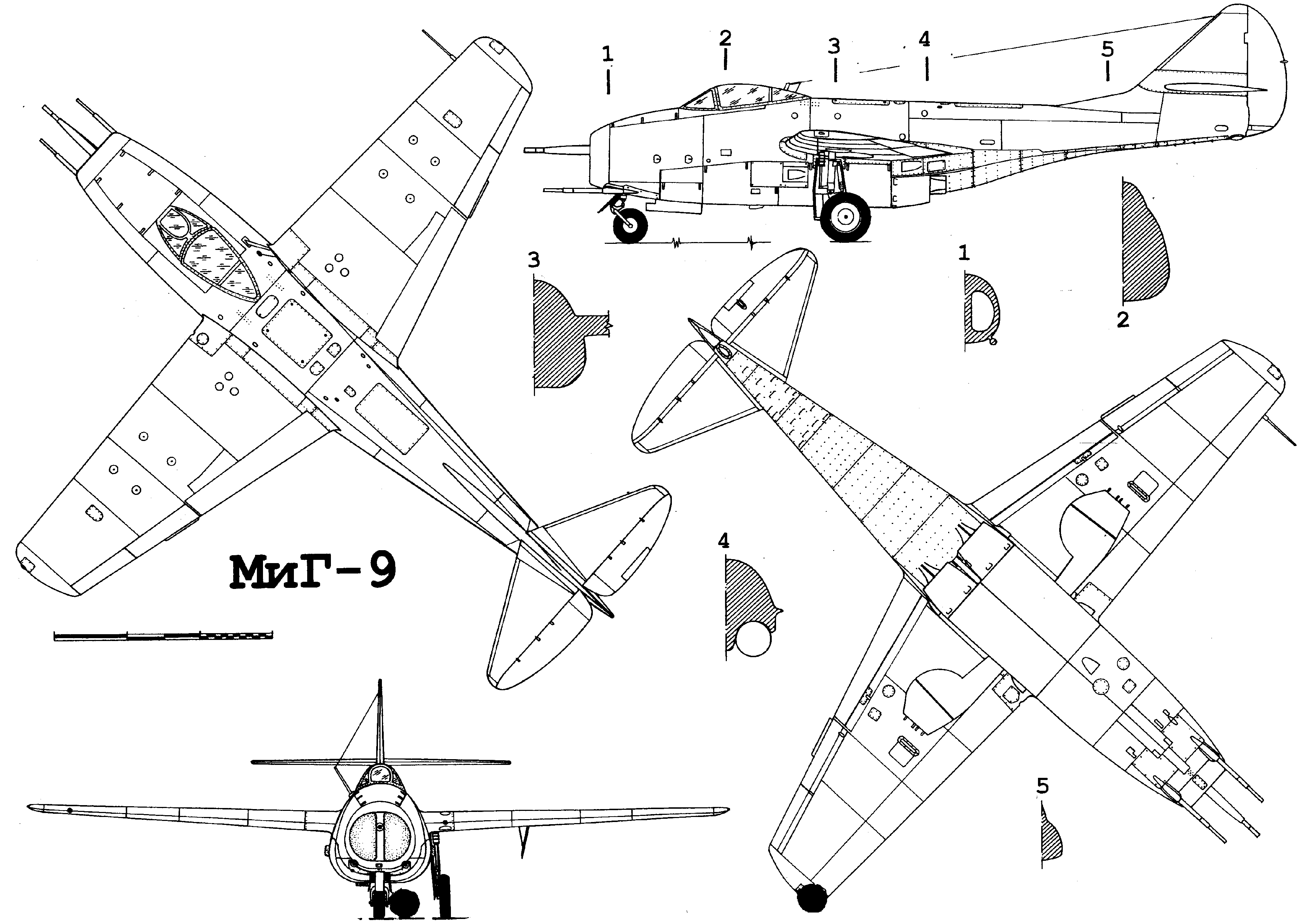 MiG-9 blueprint