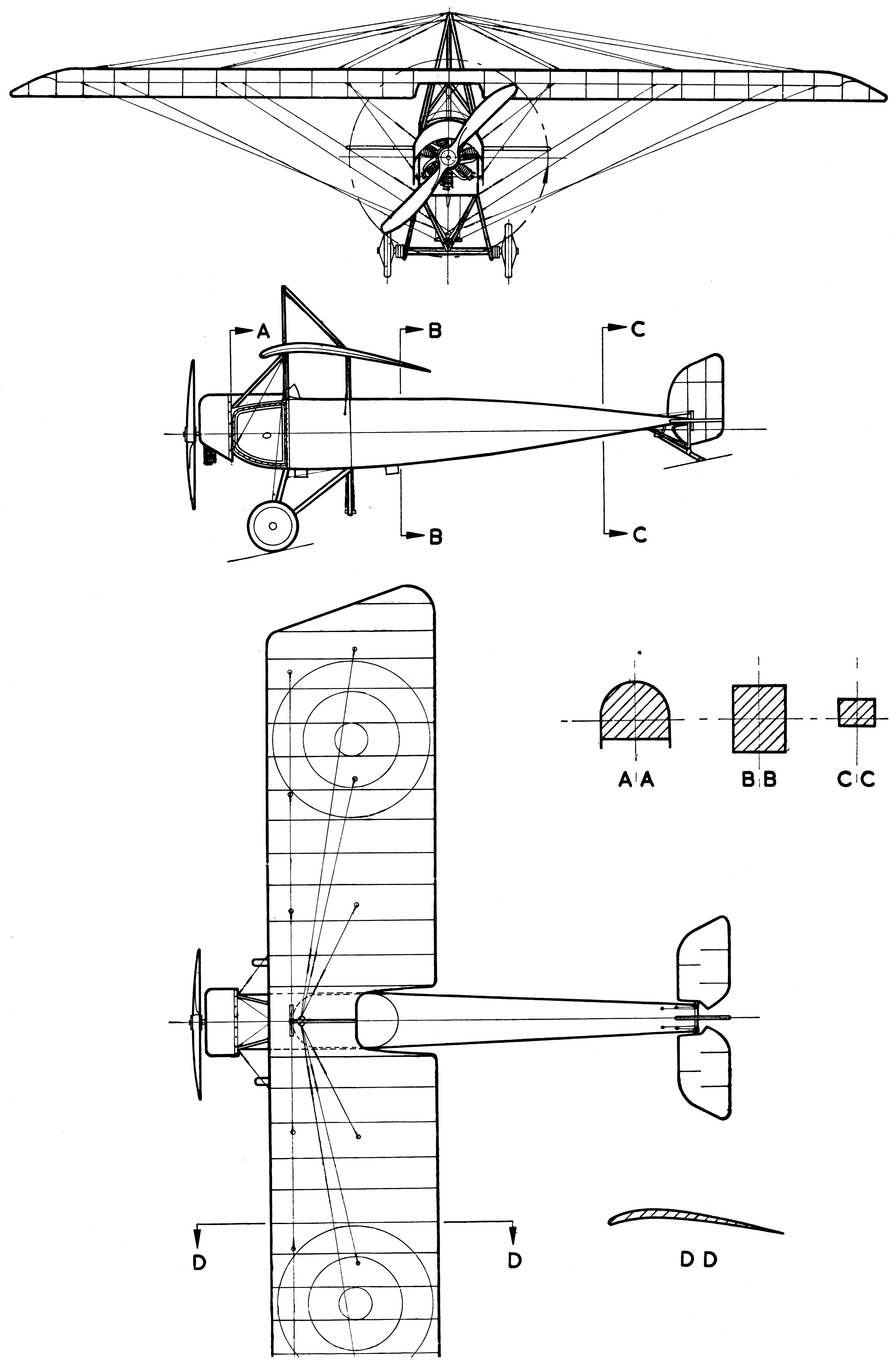 Morane-Saulnier L blueprint