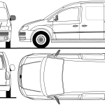 Volkswagen Caddy blueprint